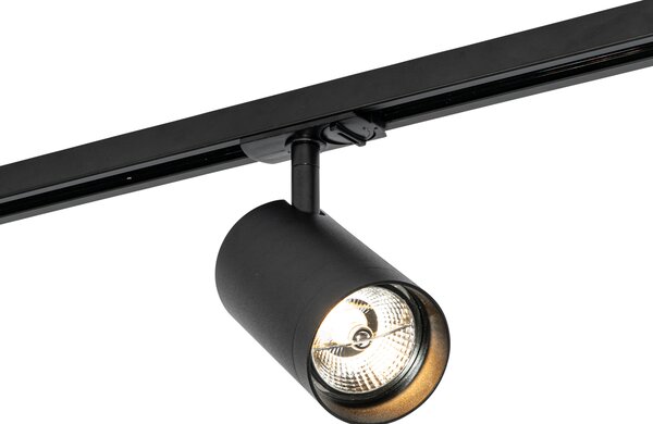 Moderni crni reflektor za 1-fazni sustav tračnica 70 mm - Iconic Jeana Luxe
