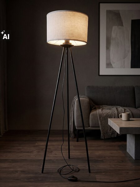 Sinsay - Podna lampa na tronošcu s cilindričnim sjenilom