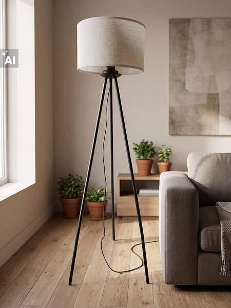 Sinsay - Podna lampa na tronošcu s cilindričnim sjenilom