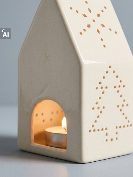 Sinsay - Božićni svijećnjak za tealight svijeću u obliku kućice