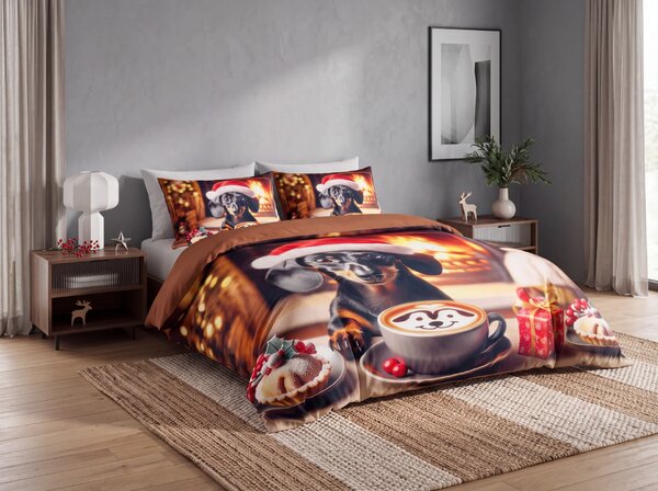 3D mikroflanel posteljina WARM WOOFS u boji + jastučnica 40x50 cm besplatno Dimenzije posteljine: 70 x 90 cm | 140 x 200 cm
