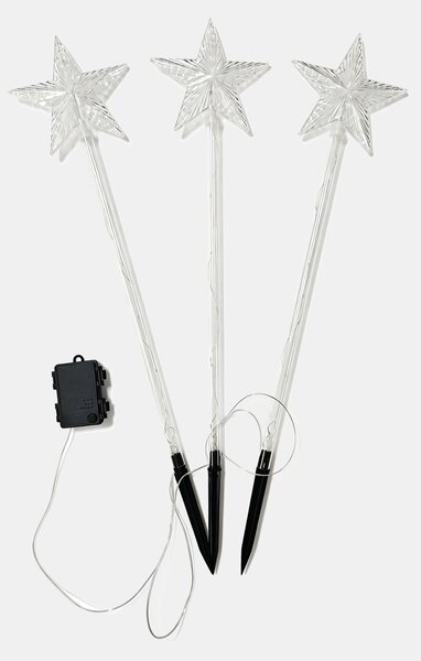 Sinsay - Set ubodnih LED vrtnih lampi s motivom zvjezdice 3 pack