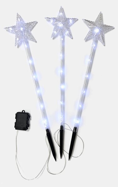 Sinsay - Set ubodnih LED vrtnih lampi s motivom zvjezdice 3 pack