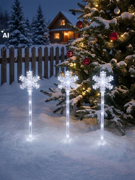 Sinsay - Set ubodnih LED vrtnih lampi s motivom zvjezdice 3 pack
