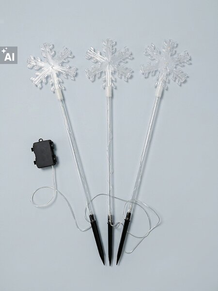 Sinsay - Set ubodnih LED vrtnih lampi s motivom zvjezdice 3 pack