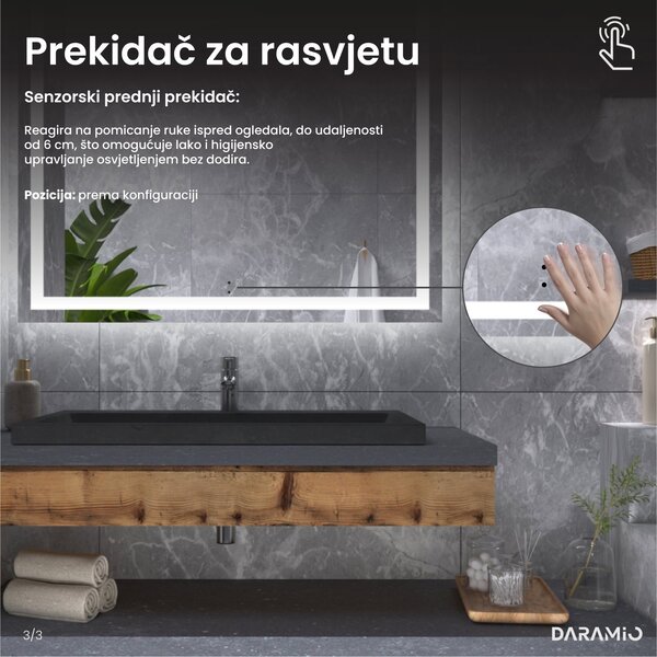 Ogledalo s LED rasvjetom F2