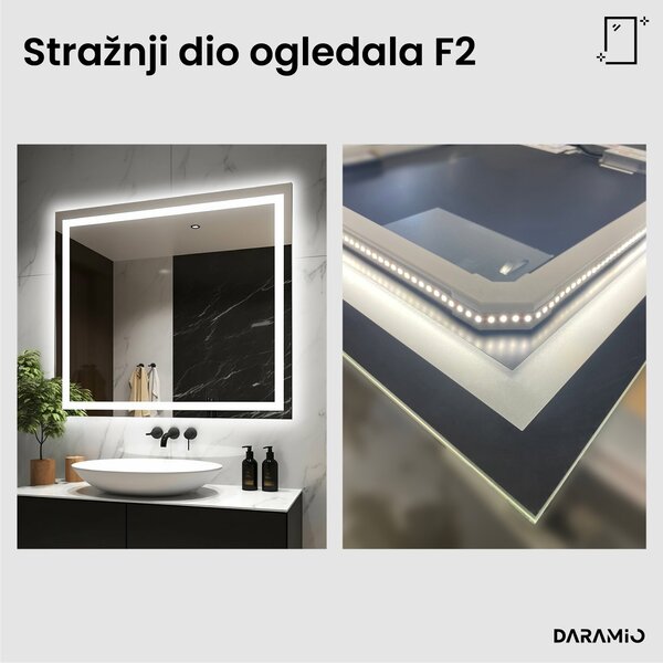 Ogledalo s LED rasvjetom F2