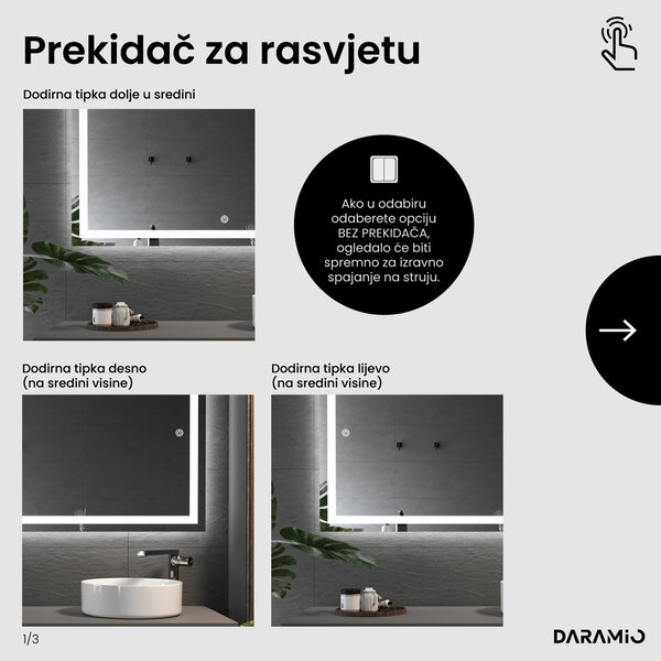 Ogledalo s LED rasvjetom F2