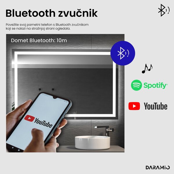 Ogledalo s LED rasvjetom F2