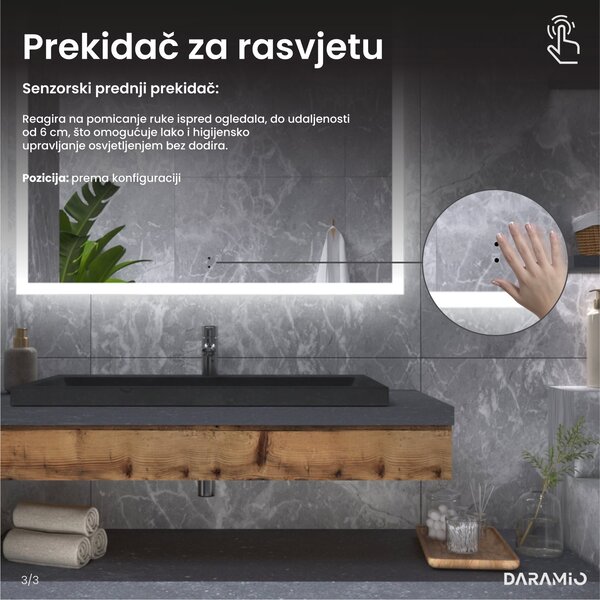 Ogledalo s LED rasvjetom F1