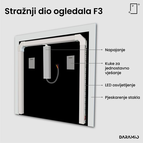 Ogledalo s LED rasvjetom F3