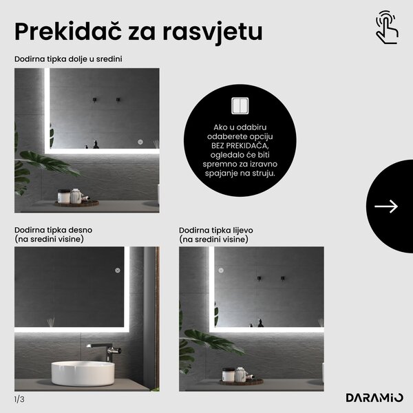 Ogledalo s LED rasvjetom F1