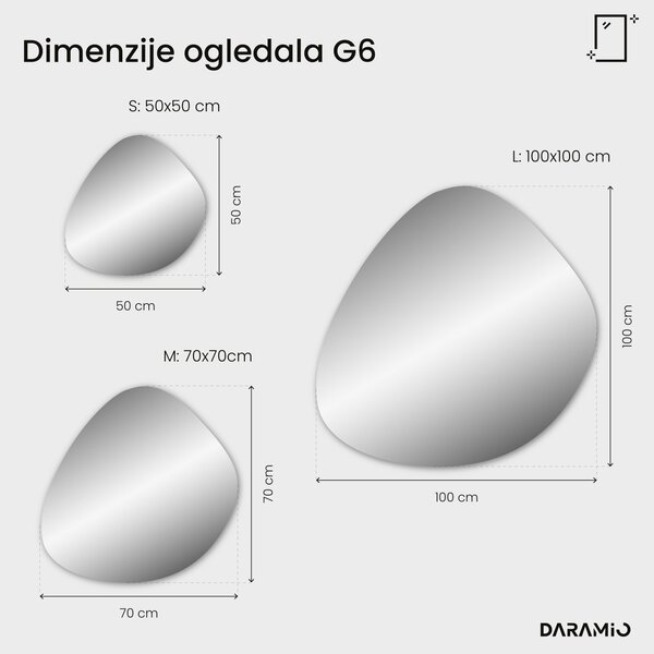 Netipično ogledalo s LED rasvjetom G6