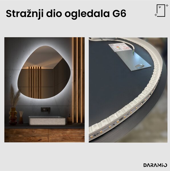 Netipično ogledalo s LED rasvjetom G6
