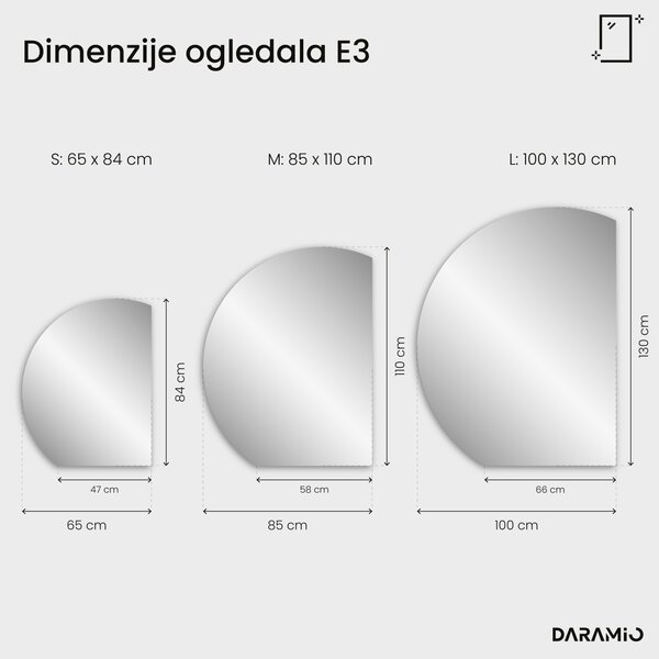 Okruglo ogledalo s LED rasvjetom E3