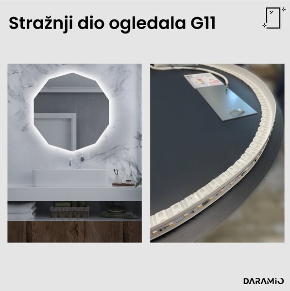Netipično ogledalo s LED rasvjetom G11
