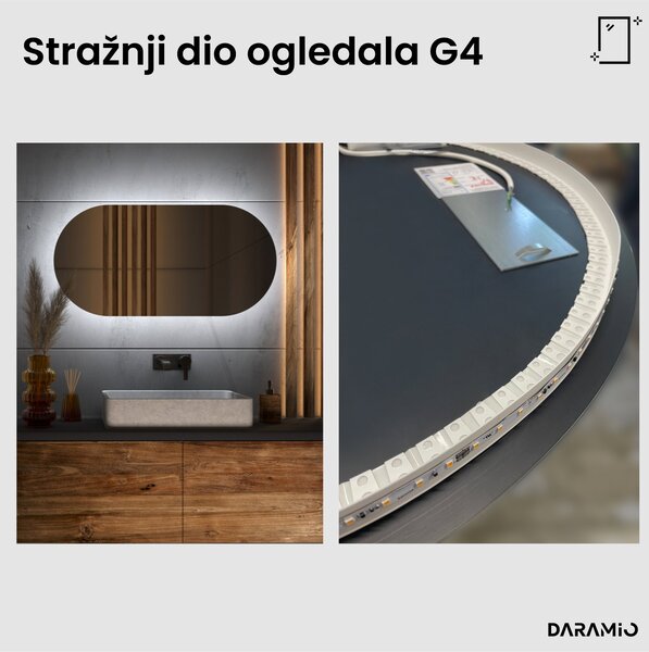 Netipično ogledalo s LED rasvjetom G4