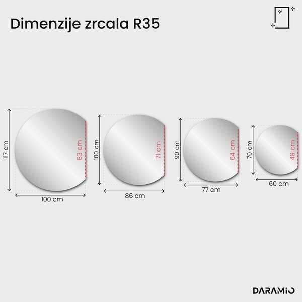 Brončano ogledalo Pure R35