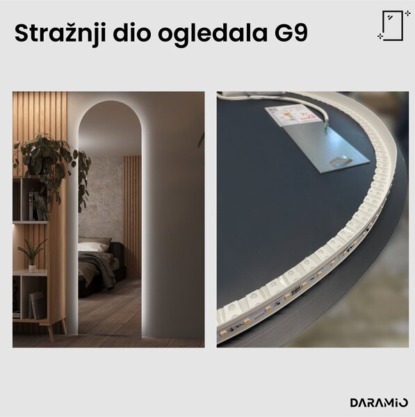 Netipično ogledalo s LED rasvjetom G9