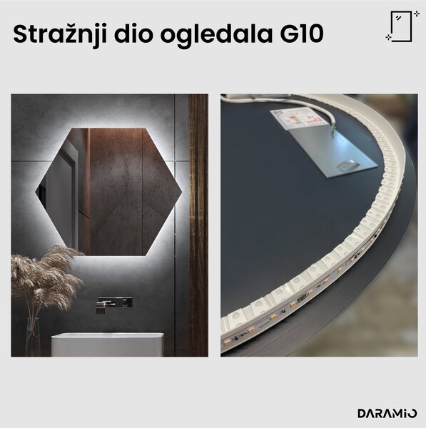Netipično ogledalo s LED rasvjetom G10
