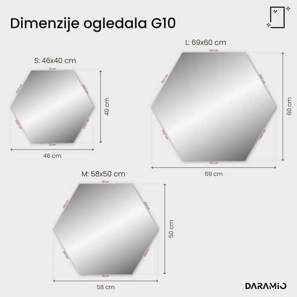Netipično ogledalo s LED rasvjetom G10
