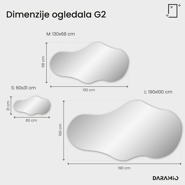 Ogledalo u obliku oblaka s LED rasvjetom G2