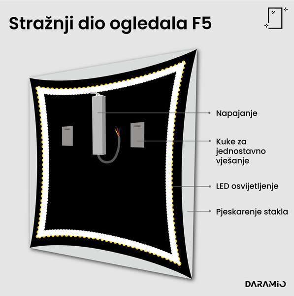 Ogledalo s LED rasvjetom F5