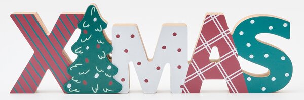 Sinsay - Stojeći božićni ukras u obliku natpisa Xmas s motivom božićnog drvca