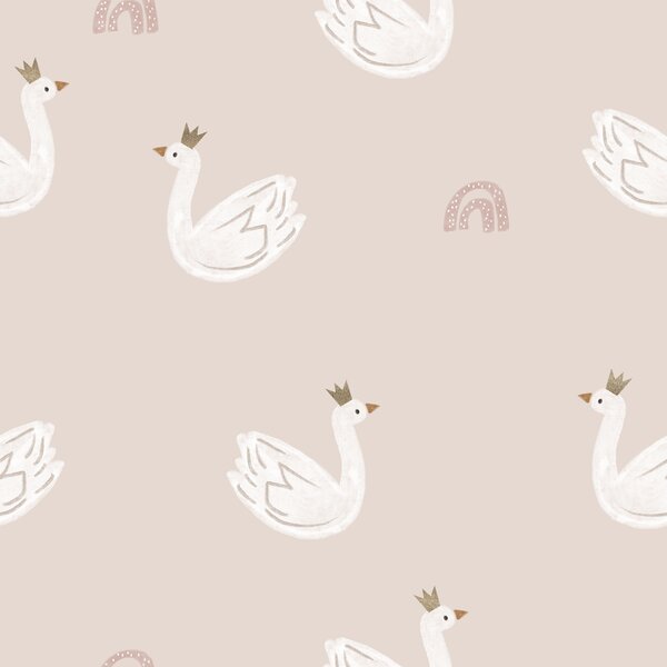 Posteljina od Renforcé pamuka SWAN CLOUD roza Dimenzije posteljine: 70 x 90 cm | 140 x 200 cm
