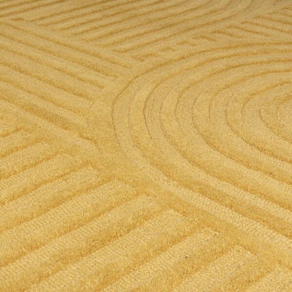 Žuti vuneni tepih Flair Rugs Zen Garden, 160 x 230 cm