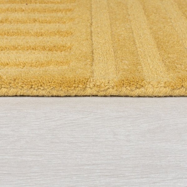 Žuti vuneni tepih Flair Rugs Zen Garden, 160 x 230 cm