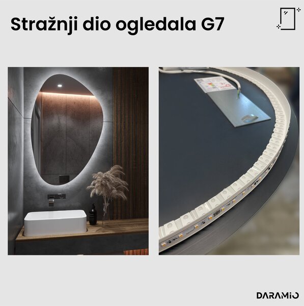 Netipično ogledalo s LED rasvjetom G7