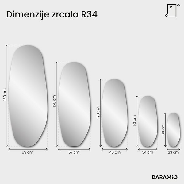Brončano ogledalo Pure R34