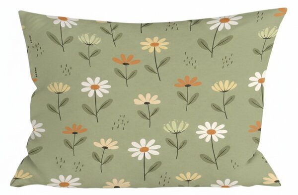 Pamučna jastučnica FLORAL NEST 40x60 cm, zelena