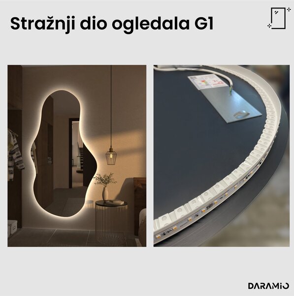 Netipično ogledalo s LED rasvjetom G1