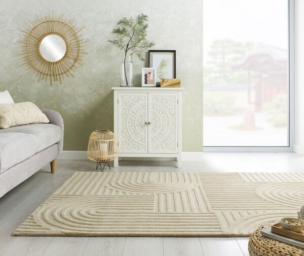 Bež vuneni tepih Flair Rugs Zen Garden, 160 x 230 cm
