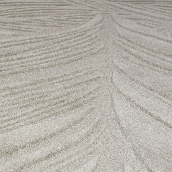 Sivi vuneni tepih Flair Rugs Lino Leaf, 120 x 170 cm