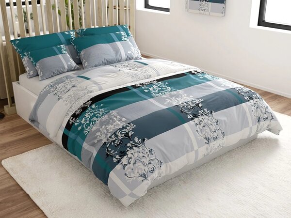 Poliestersko-pamučna posteljina LUXURY tirkizna Dimenzije posteljine: 70 x 90 cm | 140 x 200 cm