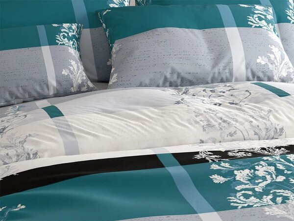 Poliestersko-pamučna posteljina LUXURY tirkizna Dimenzije posteljine: 70 x 90 cm | 140 x 200 cm