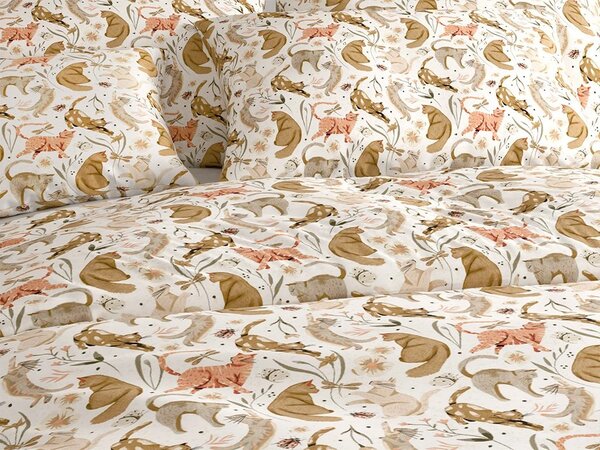 Posteljina od poli-pamuka WILD CATS šarena Dimenzije posteljine: 70 x 90 cm | 140 x 200 cm