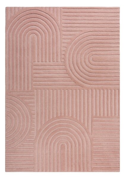 Ružičasti vuneni tepih Flair Rugs Zen Garden, 120 x 170 cm