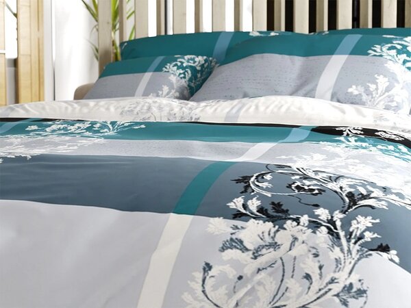 Poliestersko-pamučna posteljina LUXURY tirkizna Dimenzije posteljine: 70 x 90 cm | 140 x 200 cm