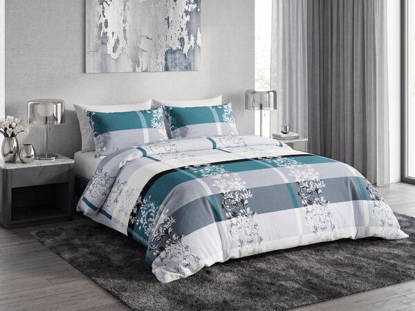 Poliestersko-pamučna posteljina LUXURY tirkizna Dimenzije posteljine: 70 x 90 cm | 140 x 200 cm