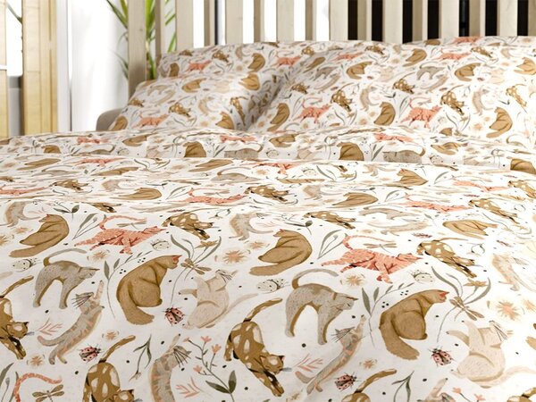 Posteljina od poli-pamuka WILD CATS šarena Dimenzije posteljine: 70 x 90 cm | 140 x 200 cm