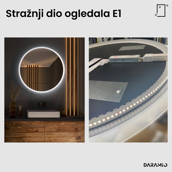 Okruglo ogledalo s LED rasvjetom E1