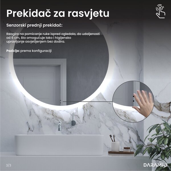 Okruglo ogledalo s LED rasvjetom E1
