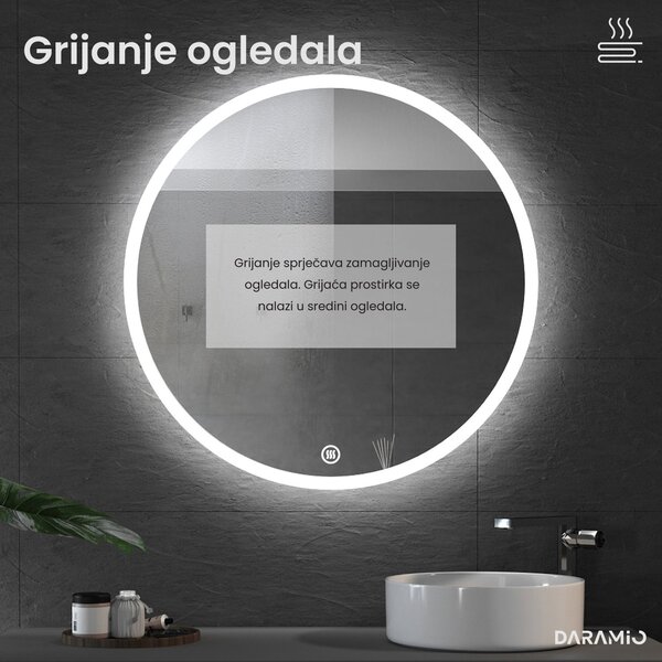 Okruglo ogledalo s LED rasvjetom E1