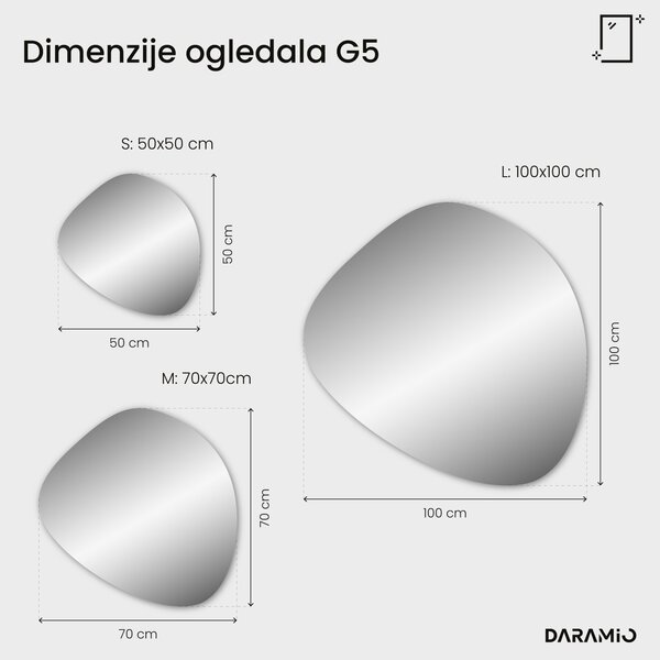 Netipično ogledalo s LED rasvjetom G5