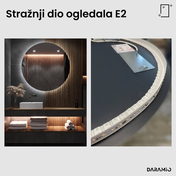 Okruglo ogledalo s LED rasvjetom E2