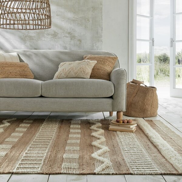 Bež tepih od jute Flair Rugs Medina, 120 x 170 cm